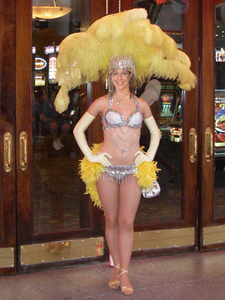 Lil Lisa trying out for showgirl temp work at the Golden Gate...